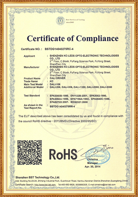 Certificate Of Honor