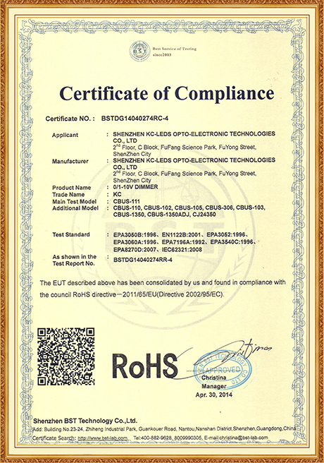 Certificate Of Honor