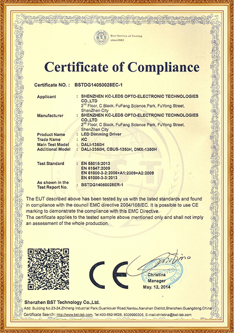 Certificate Of Honor
