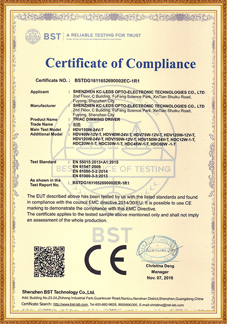 Certificate Of Honor