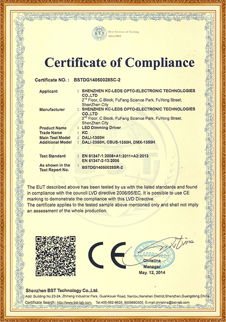 Certificate Of Honor